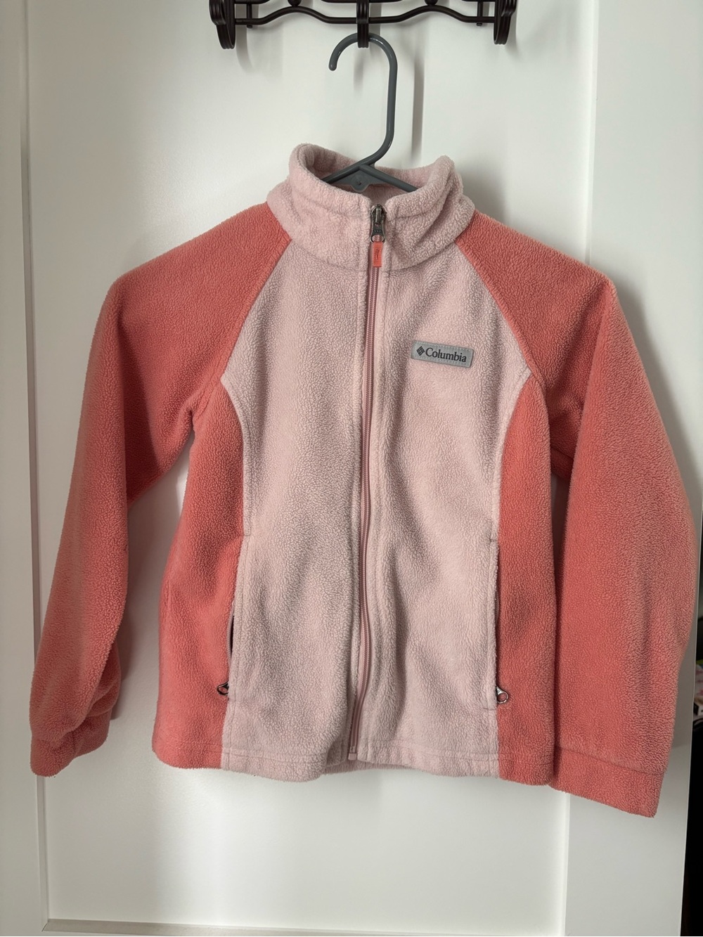Columbia Kids Two-Tone Pink Coral Fleece Jacket